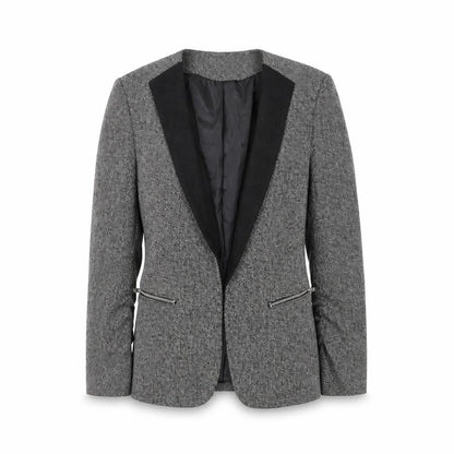H&M Women's Grey Shawl Lapel Blazer Size 4
