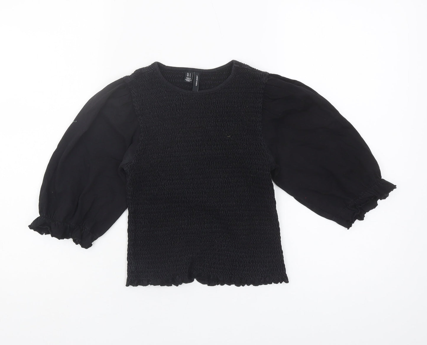 Vero Moda Black Jersey Blouse Women S Crew Neck