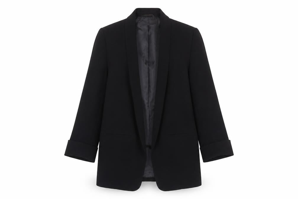 Next Women's Black Blazer, Size 8, Shawl Lapel, Lined