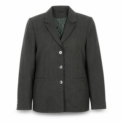 Front view of Principles Women's Petite Green Blazer, size 12, Classic Cut