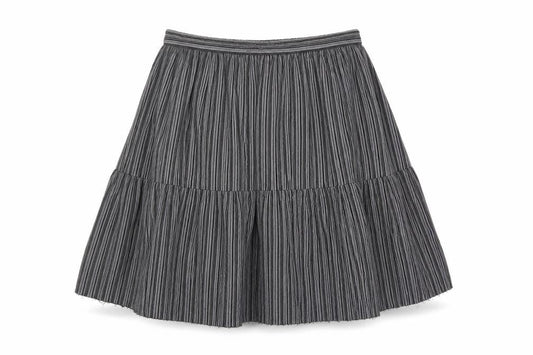 Topshop Women's Black Striped Peasant Skirt Size 10