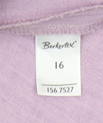 Berkertex Women's Purple Button-Up Shirt Size 16
