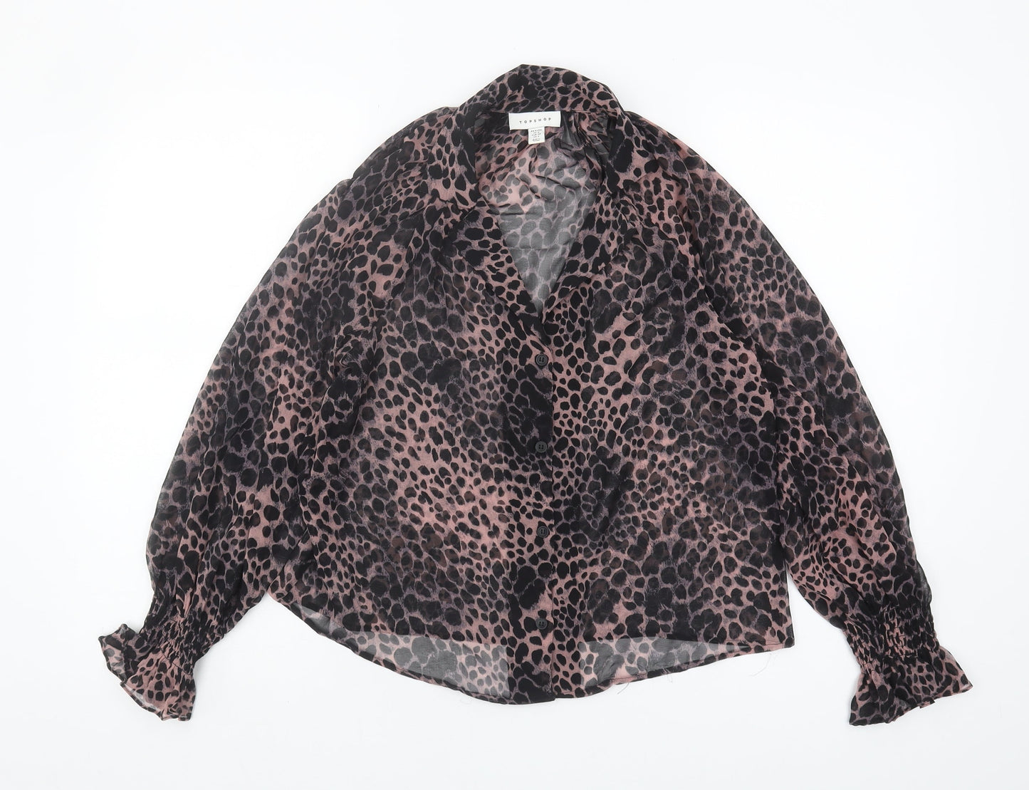 Topshop Women's Animal Print Blouse UK 6