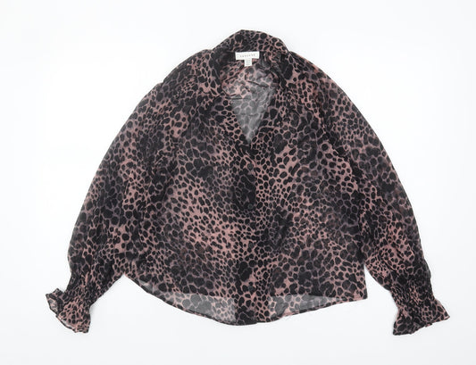 Topshop Women's Animal Print Blouse UK 6