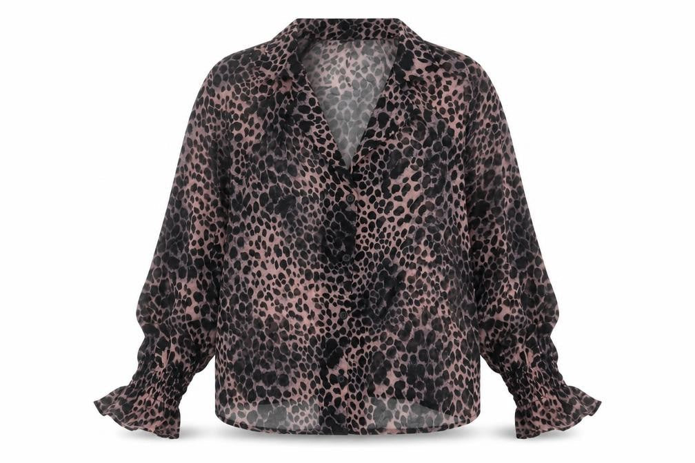 Topshop Women's Animal Print Blouse UK 6