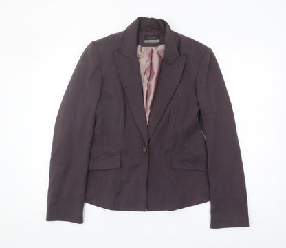 Additional front view of Principles Women's Purple Suit Jacket, size 12