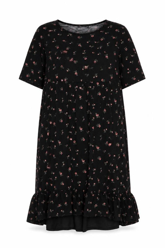 Yours Clothing Women's Black Floral Dress Size 16