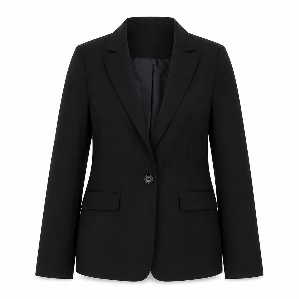 Veronika Maine Women's Black Blazer Size 12 Regular Fit