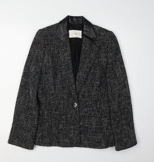LB Women's Black Tweed Blazer - Size 8, Business Casual