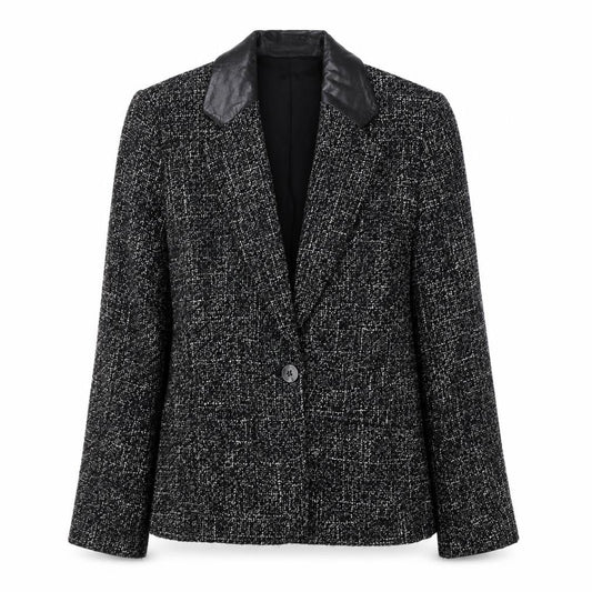 LB Women's Black Tweed Blazer - Size 8, Business Casual