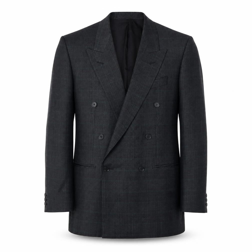 Marks & Spencer Men's Blue Check Blazer, Size 38R