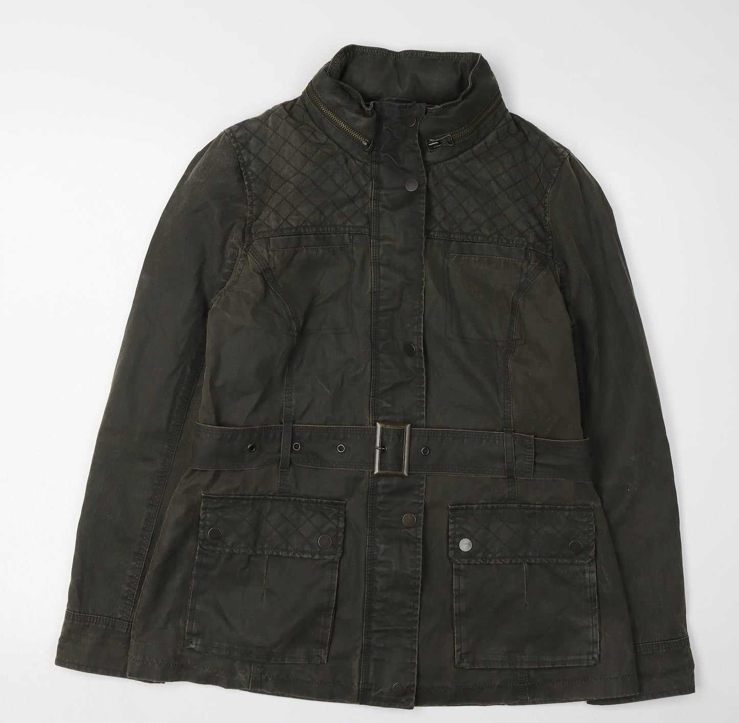 Marks and Spencer Women's Green Military Jacket Size 12
