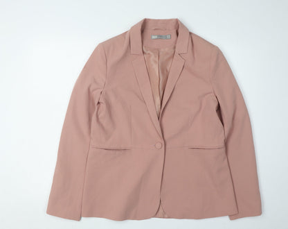 Additional front view of ASOS Women’s Pink Blazer Jacket, size UK 12, Regular Fit