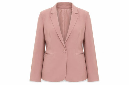Front view of ASOS Women’s Pink Blazer Jacket, size UK 12, Regular Fit