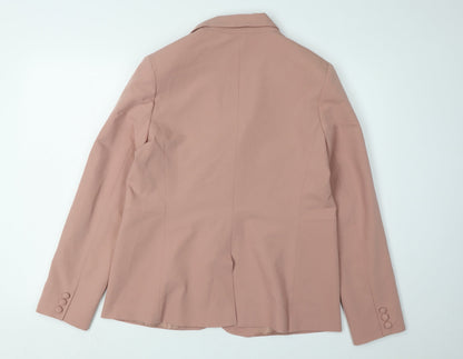 Back view of ASOS Women’s Pink Blazer Jacket, size UK 12, Regular Fit