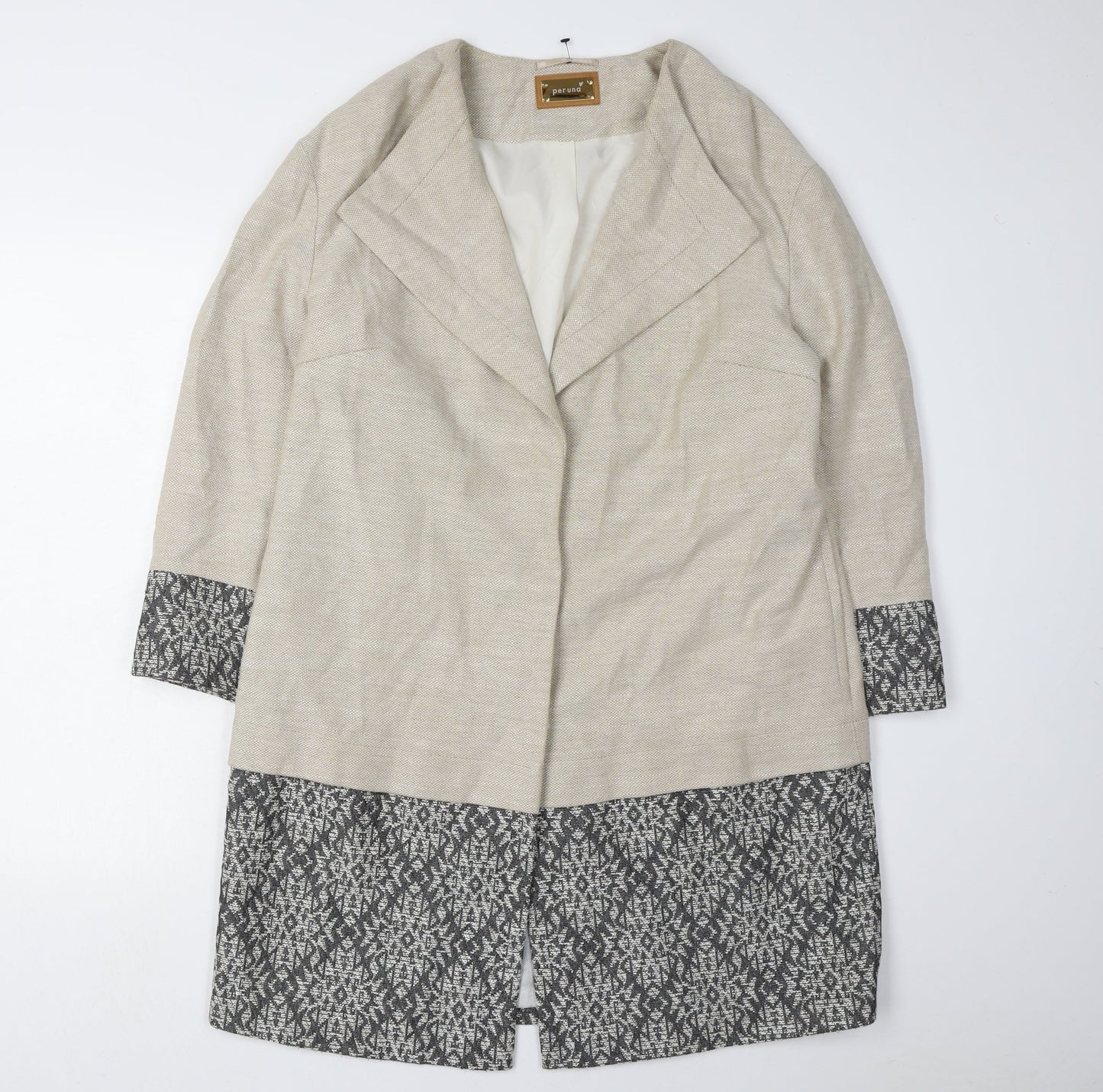 Marks and Spencer Women's Beige Coat - Size 14
