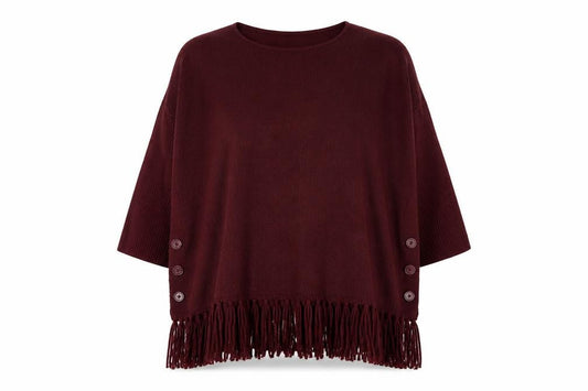 Bonmarché Women's Red Poncho Jumper M