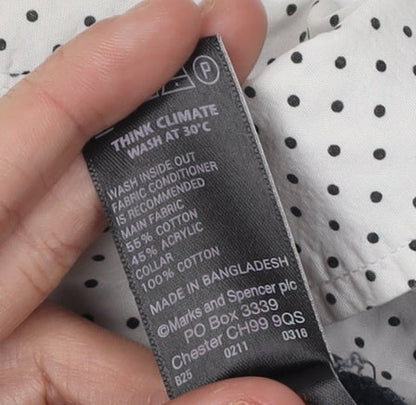 Marks & Spencer Women Black Polka Dot Pullover Jumper