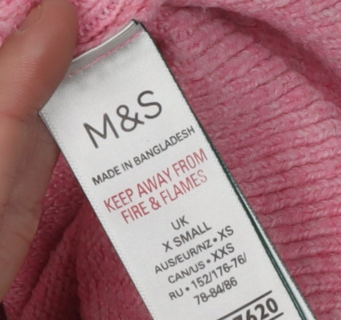 Marks and Spencer Women's Pink XS Knit Pullover Jumper
