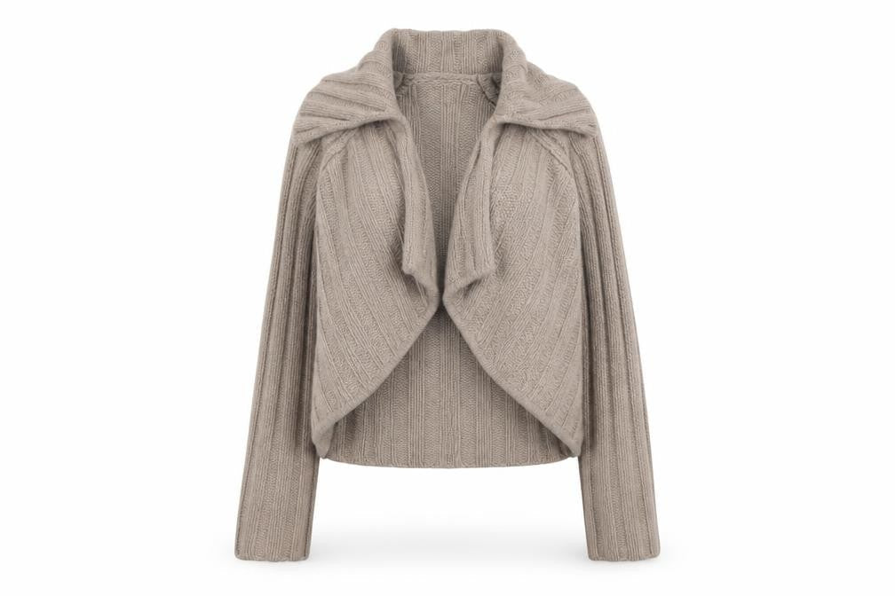 Next Women's Beige Cardigan, Size 8, Lambswool Blend