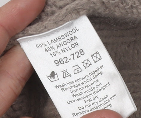Next Women's Beige Cardigan, Size 8, Lambswool Blend