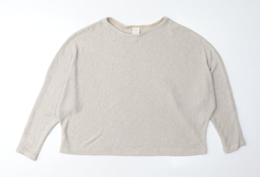 H&M Women's Beige Knit Jumper M