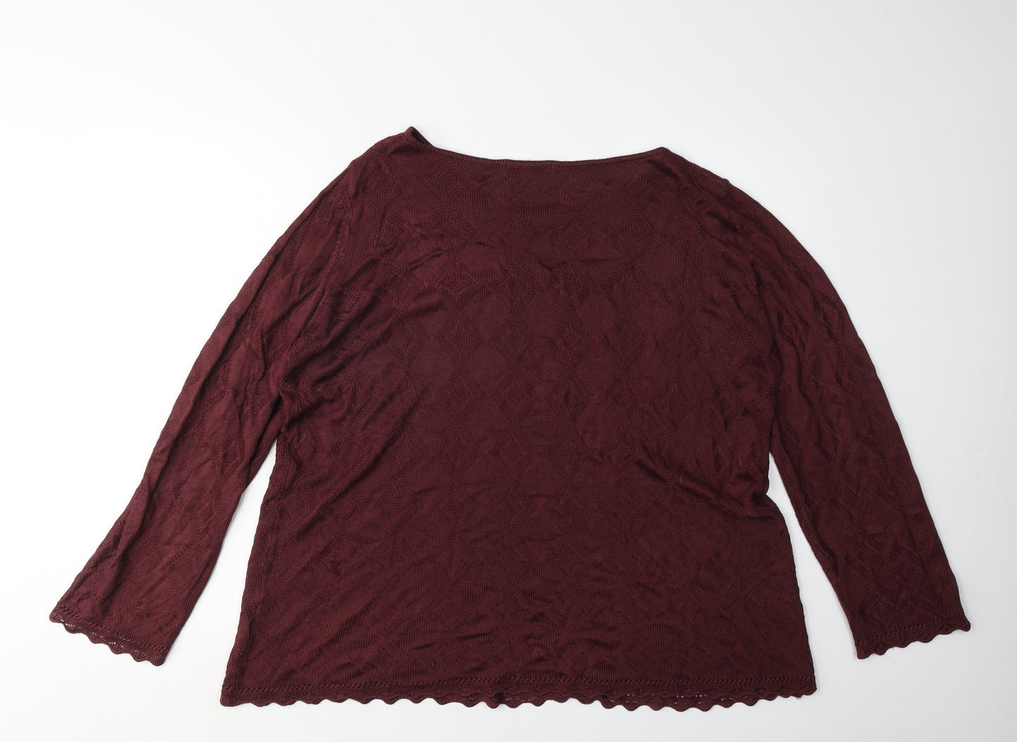 Marks and Spencer Women's Red Knit Jumper Size 16