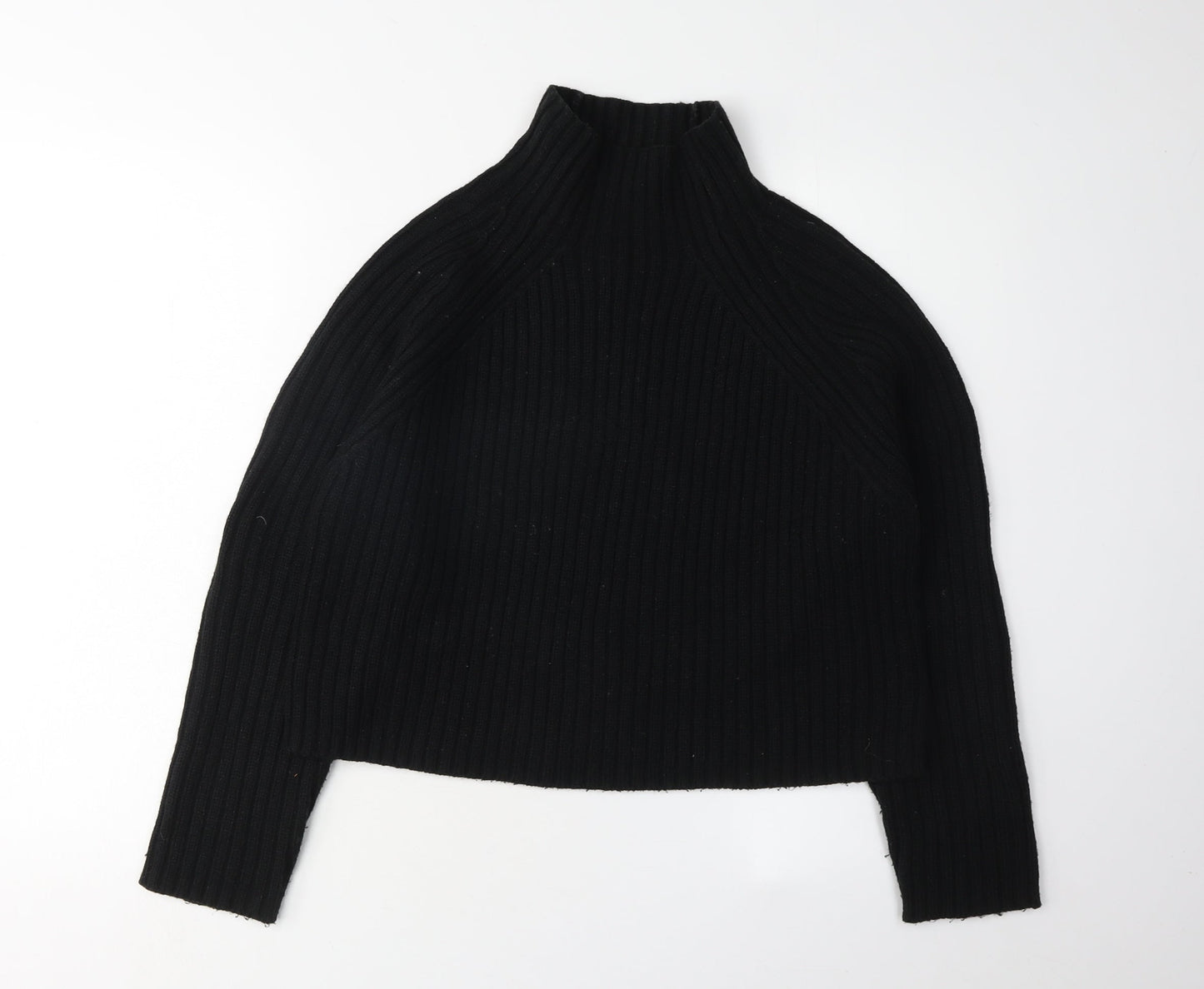 Brave Soul Women's Black Knit Jumper M High Neck
