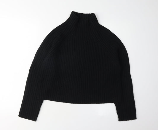 Brave Soul Women's Black Knit Jumper M High Neck