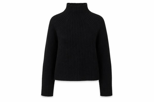 Brave Soul Women's Black Knit Jumper M High Neck