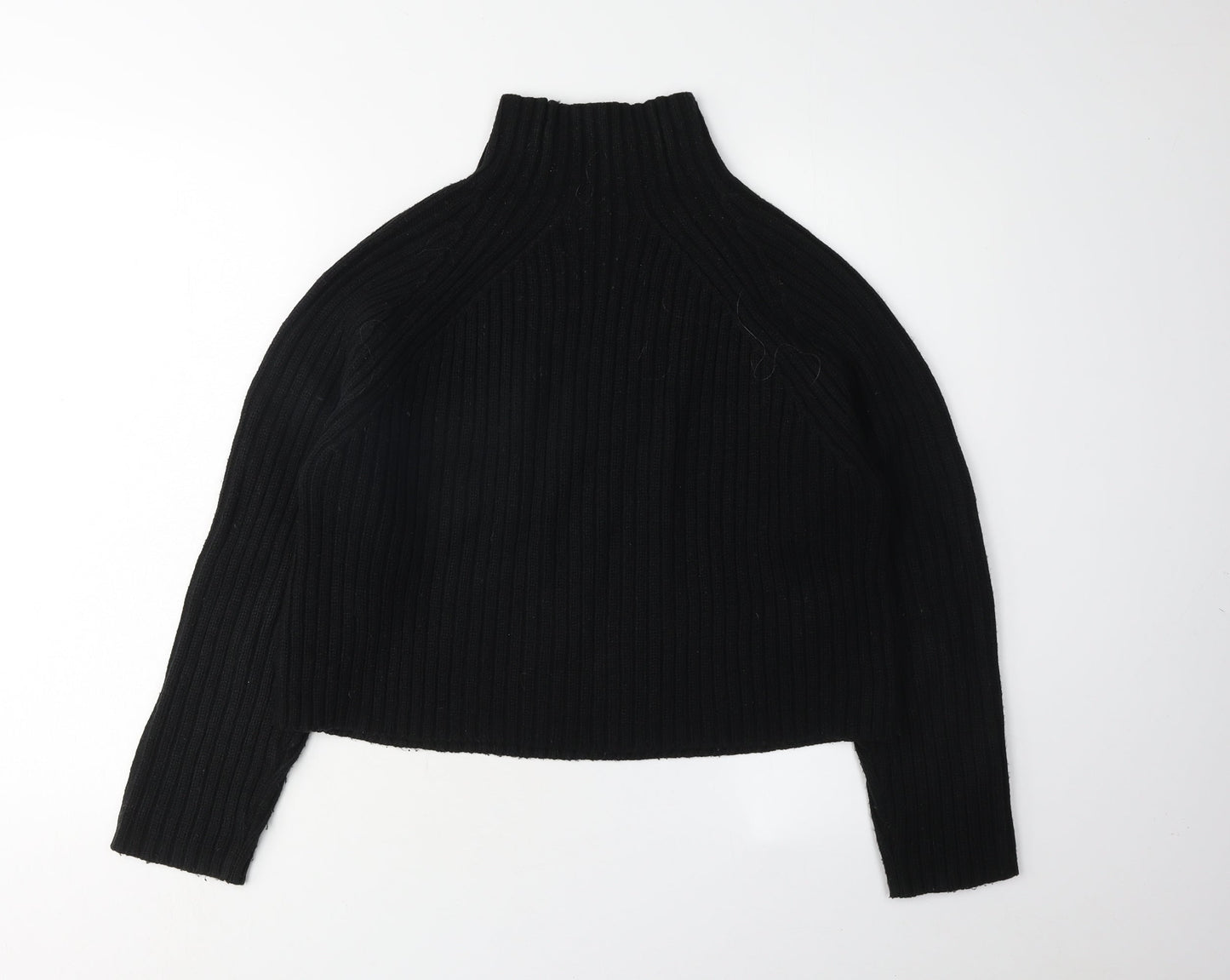 Brave Soul Women's Black Knit Jumper M High Neck