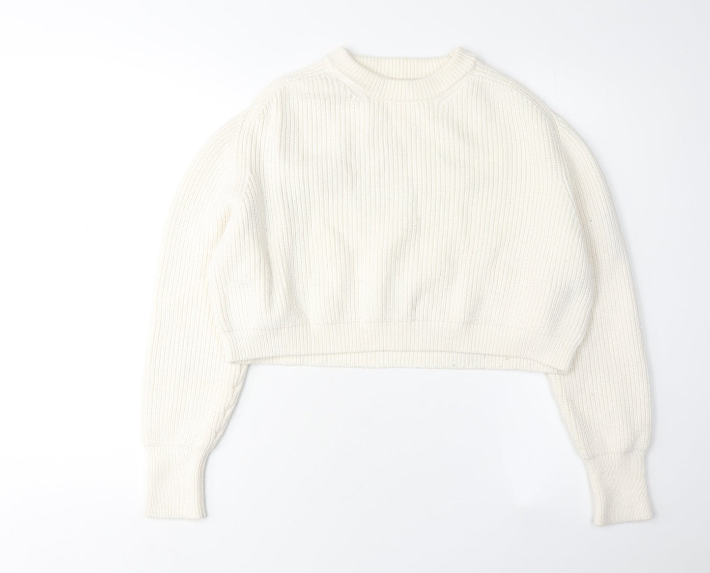 Zara Women's Ivory Knit Pullover Jumper M