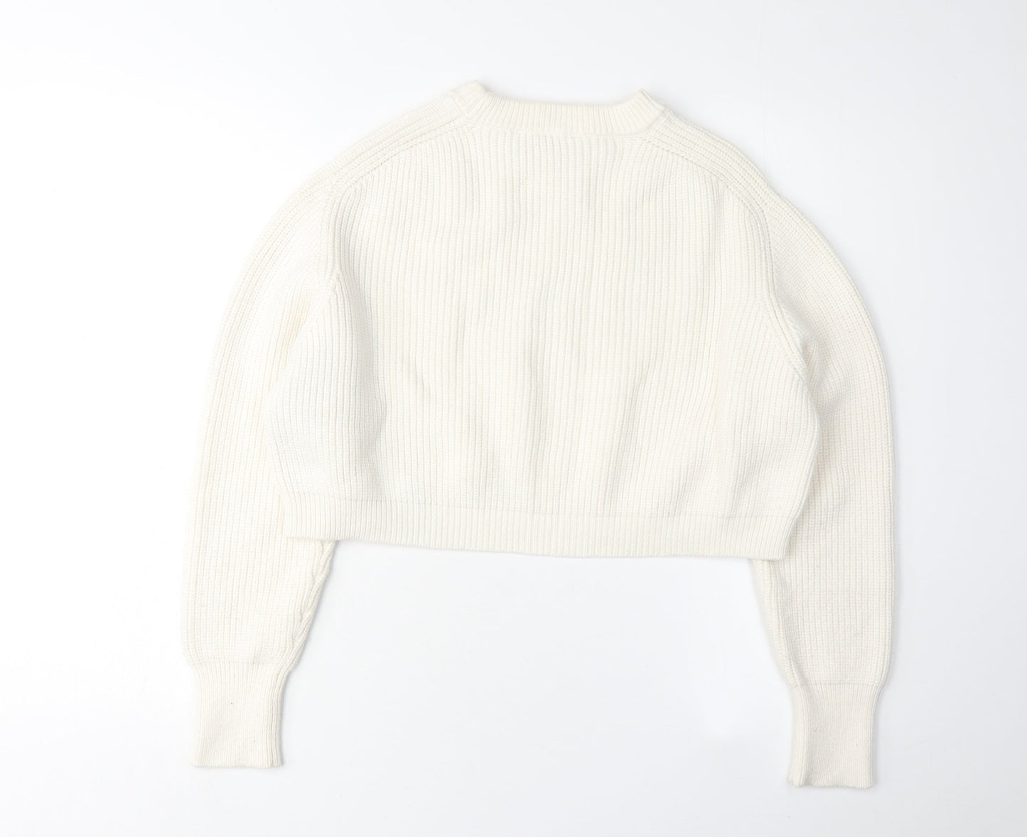 Zara Women's Ivory Knit Pullover Jumper M