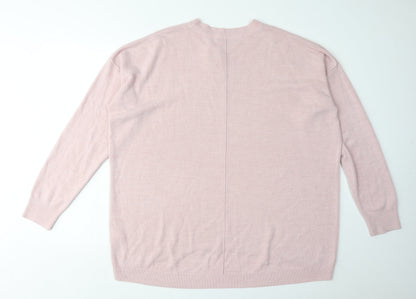 Back view of Principles Women's Pink jumper, size 18