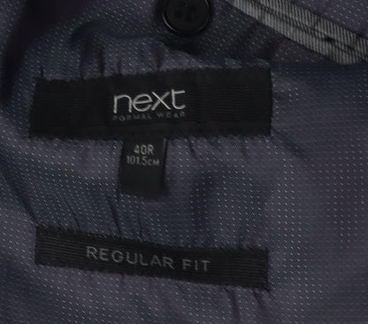 Next Men's Grey Blazer 40R Regular Fit Wool Formal