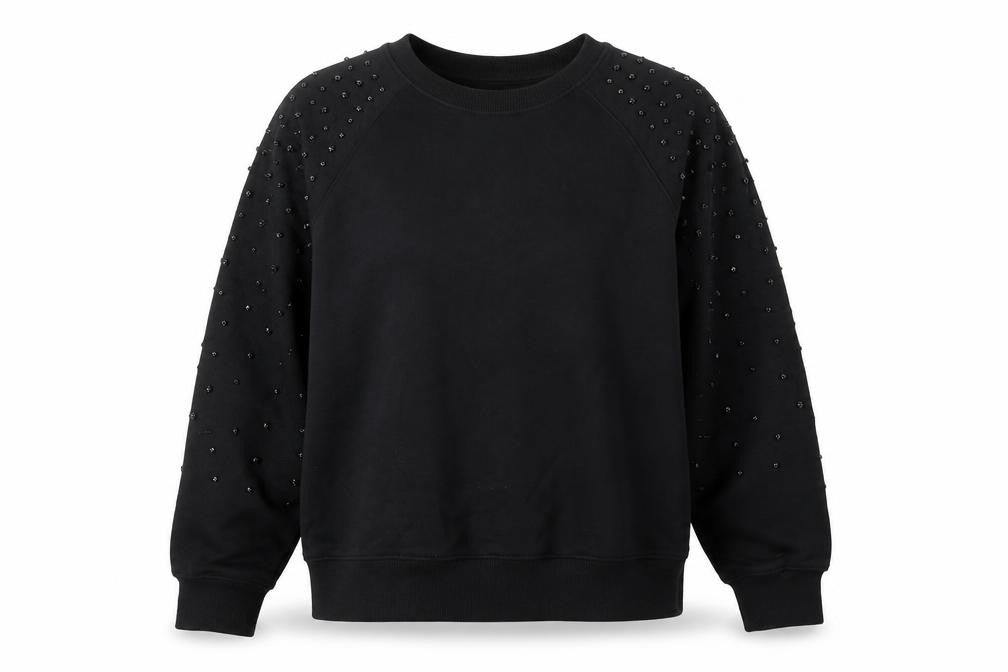 Marks & Spencer Women's Black Beaded Sweatshirt M