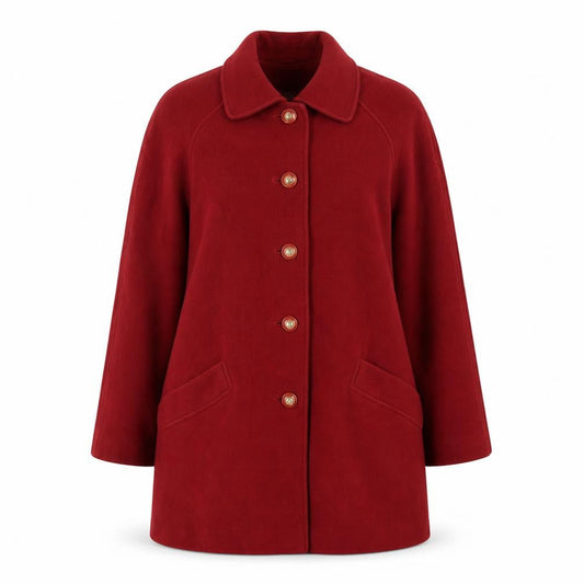 Eastex Womens Red Wool Overcoat Size 14