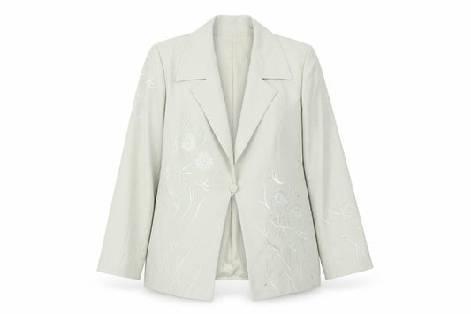 Georgette Fashion Women's Green Blazer, Size 18