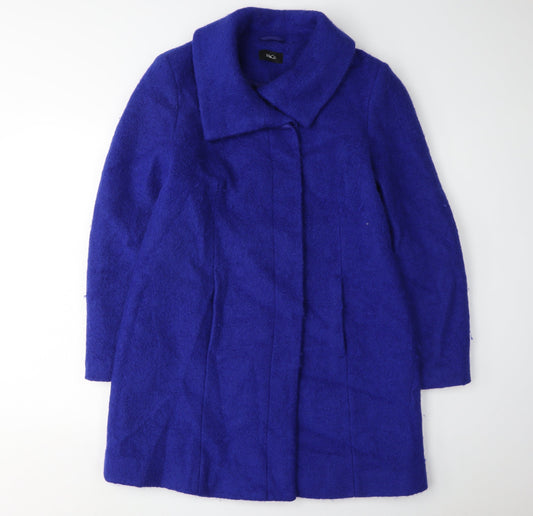 M&Co Women's Blue Mid-Length Overcoat Size 14