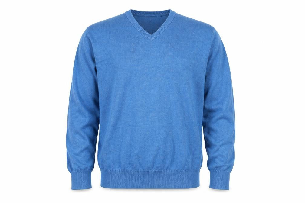 Marks & Spencer Men's Blue V-Neck Pullover Jumper M