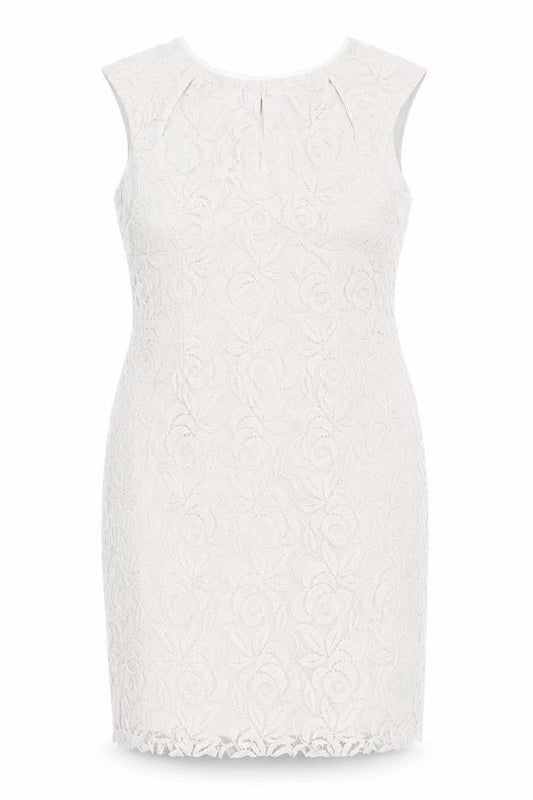 Wallis Women’s Ivory Lace Sheath Dress Size 16