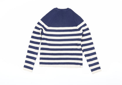 Back view of C&A Women's Blue Striped jumper, M