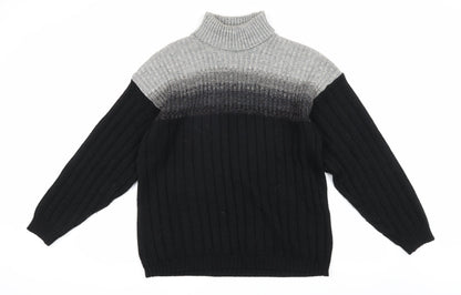 BHS Womens Black Roll Neck Wool Blend Jumper