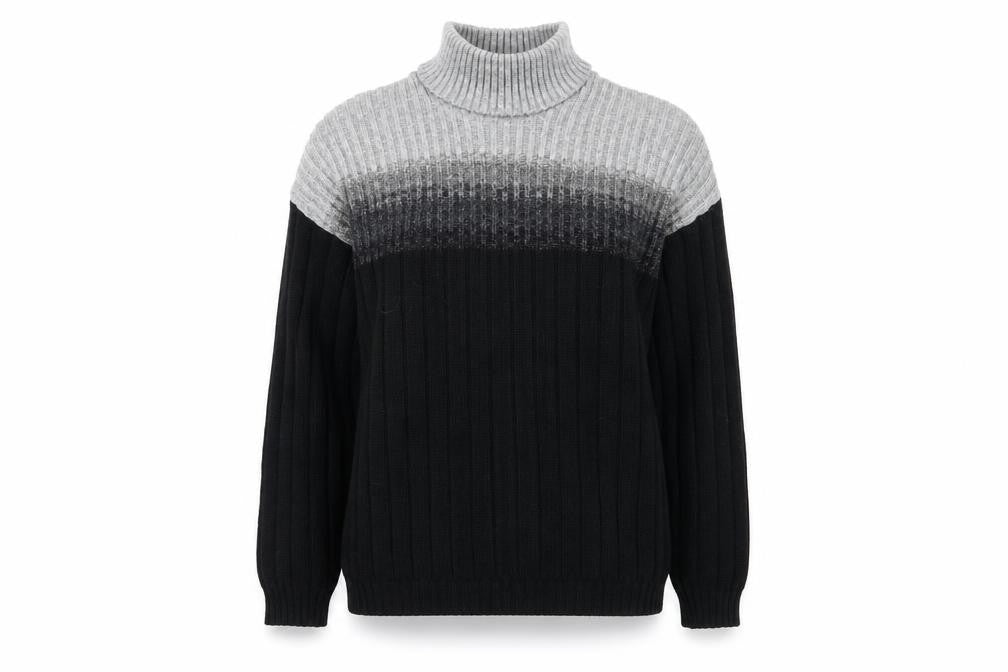 BHS Unisex Black Roll Neck Wool Blend Jumper