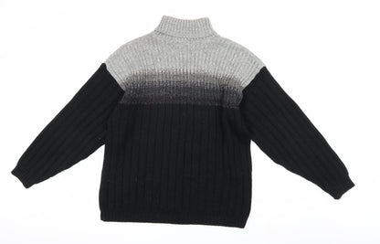 BHS Womens Black Roll Neck Wool Blend Jumper