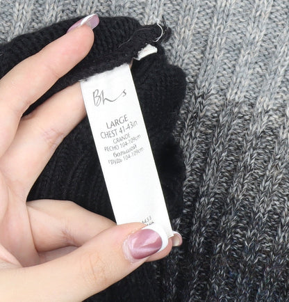 BHS Womens Black Roll Neck Wool Blend Jumper