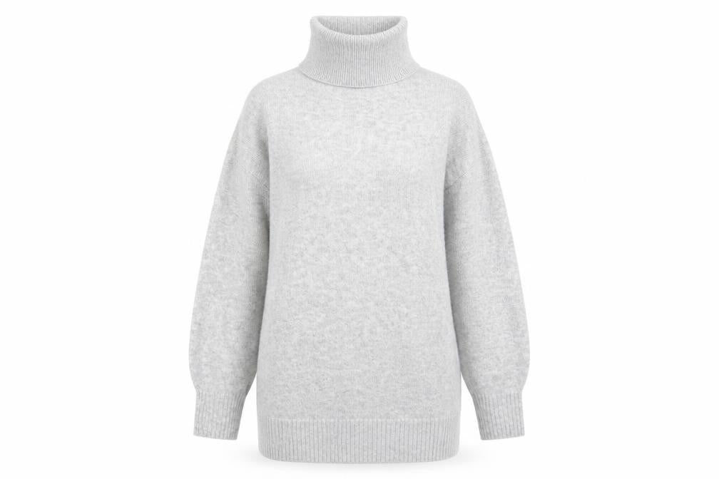 MNG Women's Grey Roll Neck Pullover Jumper XS