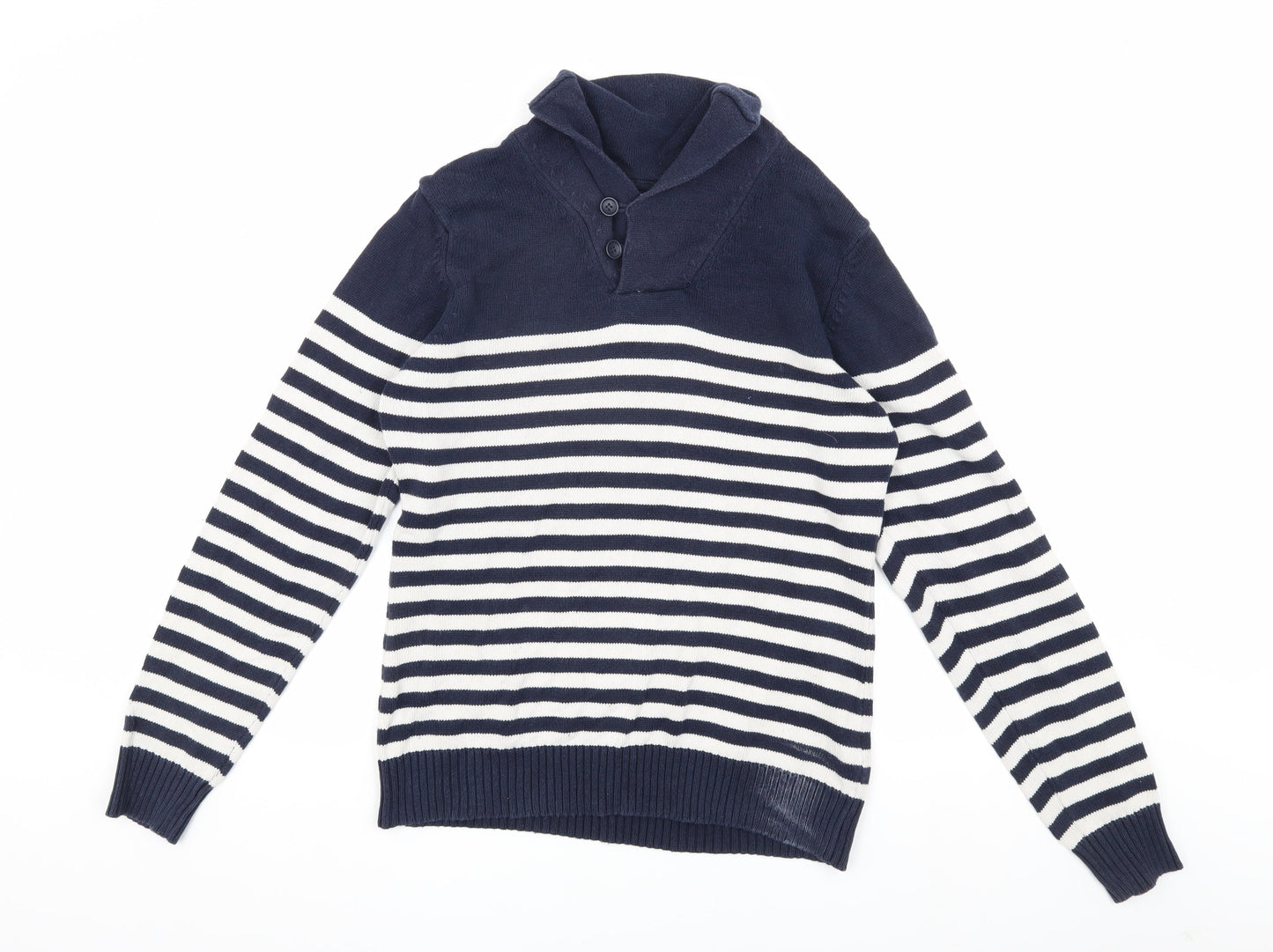 New Look Women's Striped Cotton Pullover Jumper - M