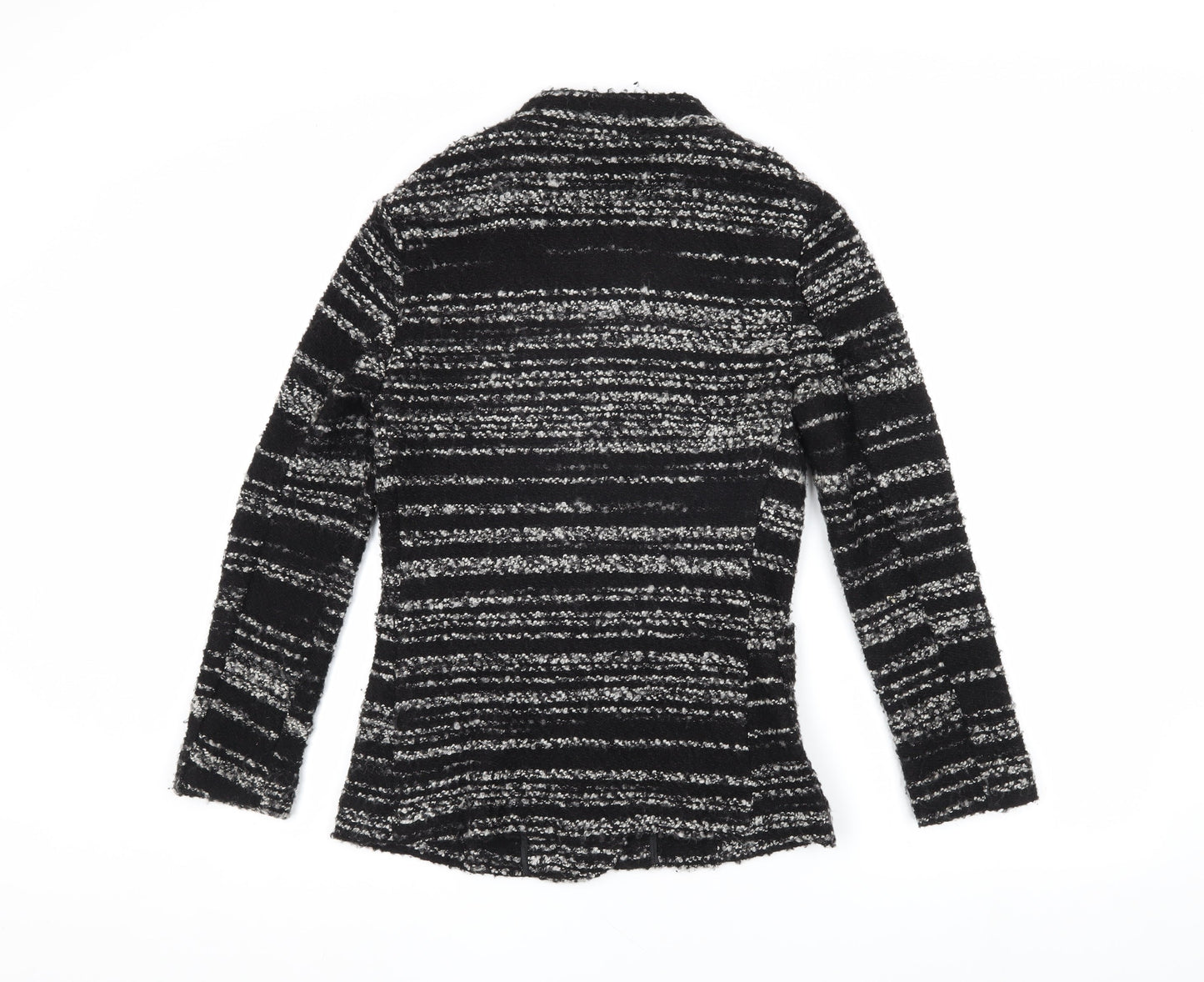 Marks and Spencer Women's Black Striped Jacket Size 6