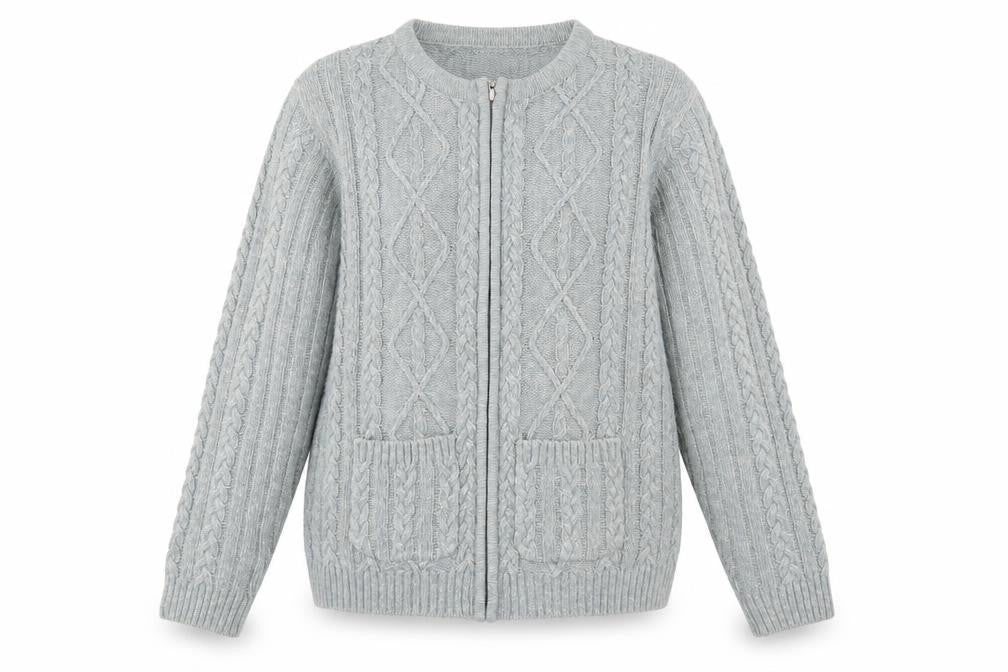 Honor Millburn Women's Grey Knit Jacket Size 14